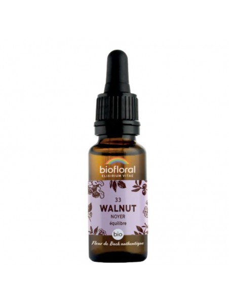 Image principale de Walnut n°33 - Calme et Équilibre Bio aux Fleurs de Bach 20 ml - Biofloral