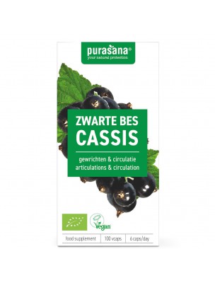 Image de Cassis Bio - Articulations et Allergies 100 capsules - Purasana via ArtiGEM GC02 Bio - Soulage et entretient les articulations - Herbalgem