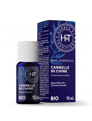 Image de Cannelle de Chine Bio - Huile essentielle Cinnamomum cassia 10 ml - Herbes et Traditions depuis Aromathérapie : huiles essentielles unitaires pour votre bien-être