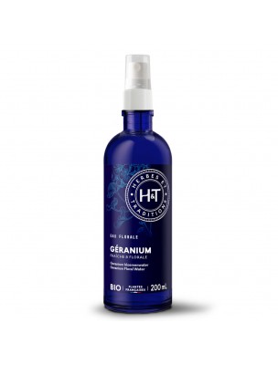 Image de Géranium Bourbon Bio - Hydrolat de Pelargonium graveolens 200 ml - Herbes et Traditions via Huile essentielle de Citronnelle de Java Bio - Herbes et Traditions