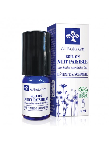 Image principale de Roll-On Nuit Paisible Bio - Synergie d'Huiles essentielles 5 ml - Ad Naturam