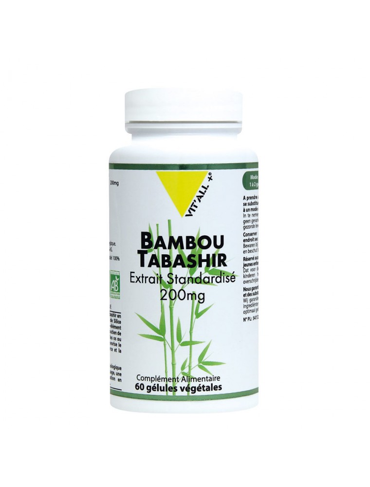 Image principale de la modale pour Bambou Tabashir 200mg Bio - Articulations 60 gélules végétales - Vit'all+