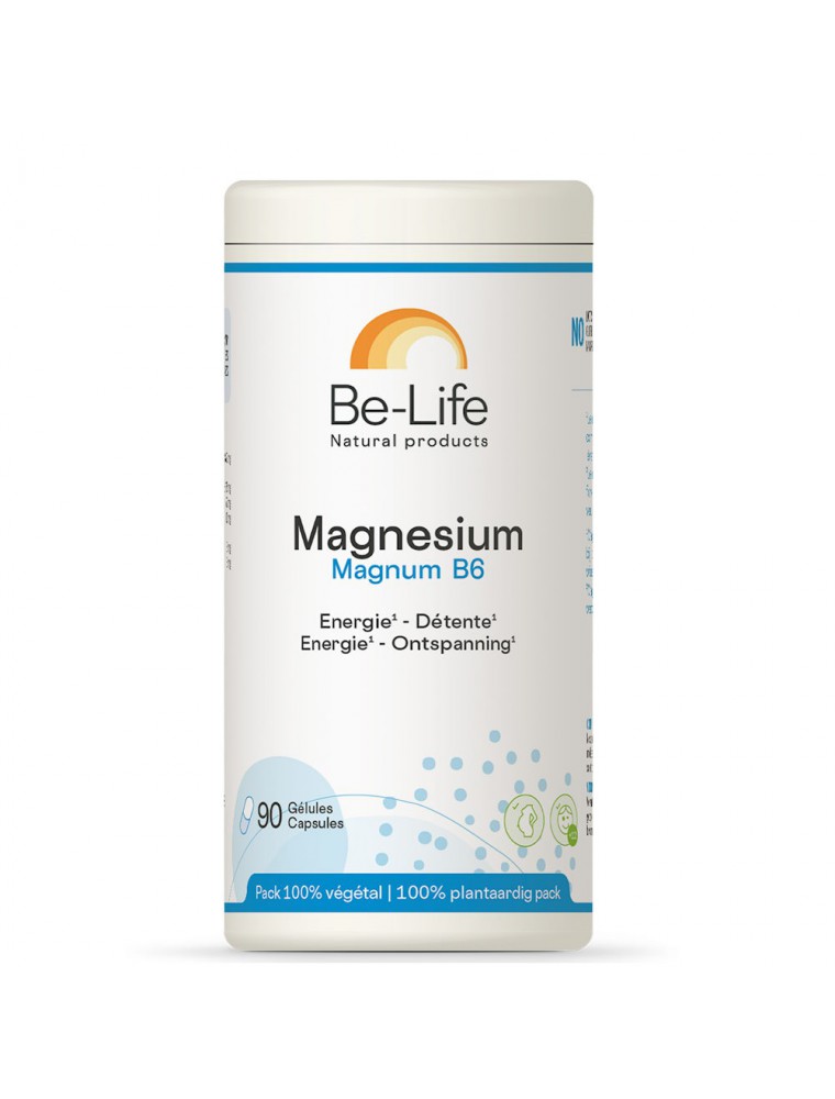 Image principale de la modale pour Magnésium Magnum B6 - Energie et Anti-fatigue 90 gélules - Be-Life