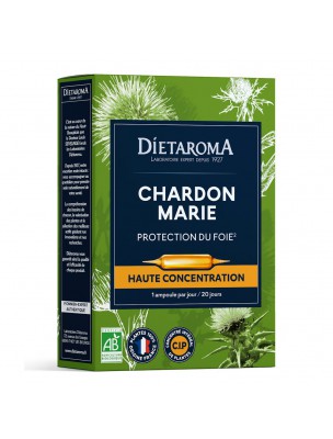 Image de C.I.P. Chardon-Marie Bio - Fonctionnement hépatique 20 ampoules - Dietaroma via Cataire Bio - Teinture-mère Nepata cataria 50ml - Herbiolys