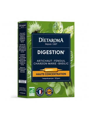 Image de C.I.P. Digestion Bio - Confort digestif 20 ampoules - Dietaroma depuis Achetez des ampoules de phytothérapie et d'herboristerie en ligne