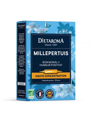 Image de C.I.P. Millepertuis Bio - Stress et Moral 20 ampoules - Dietaroma depuis Achetez des ampoules de phytothérapie et d'herboristerie en ligne