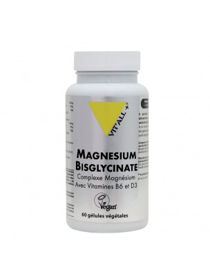 Image de Magnésium Bisglycinate - Détente 60 gélules - Vit'all+ via Nuitcalm'aroma Bio - Sommeil - 40 capsules - Salvia