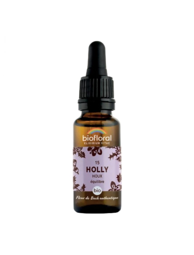 Image principale de la modale pour Holly Houx n°15 - Equilibre et Calme Bio aux Fleurs de Bach 20 ml - Biofloral