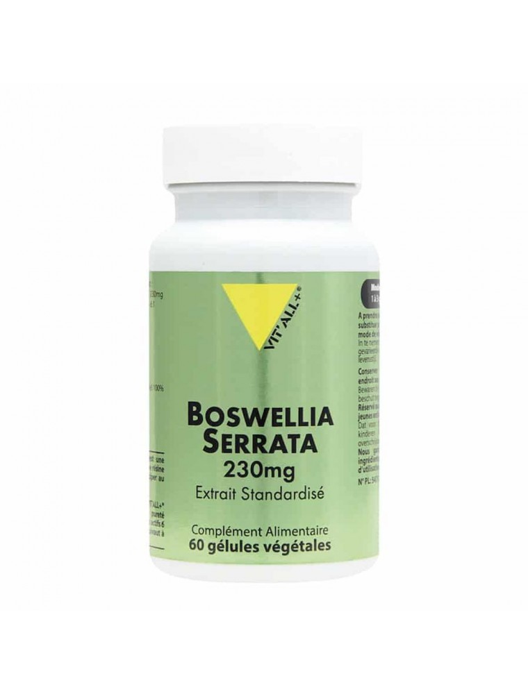 Image principale de la modale pour Boswellia Serrata 230mg - Articulations et Digestion 60 gélules végétales - Vit'all+