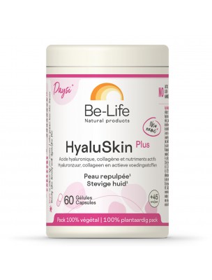 Image de HyaluSkin Plus - Beauté de la peau Zinc et Vitamines 60 gélules - Be-Life via Crème Mains à l'Aloe vera Bio - Hydratante 100 ml - PurAloé