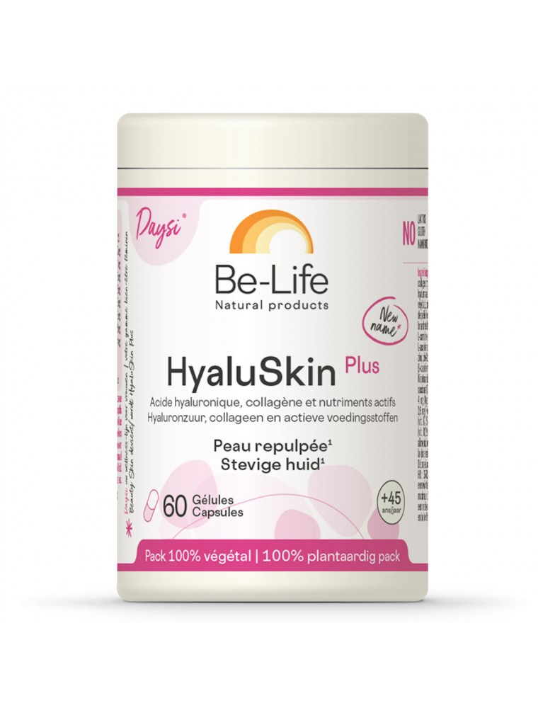 Image principale de la modale pour HyaluSkin Plus - Beauté de la peau Zinc et Vitamines 60 gélules - Be-Life
