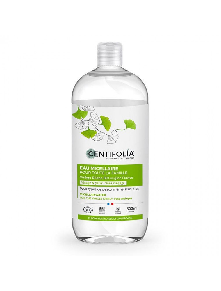 Image principale de la modale pour Eau Micellaire Bio - Pour toute la Famille 500 ml - Centifolia