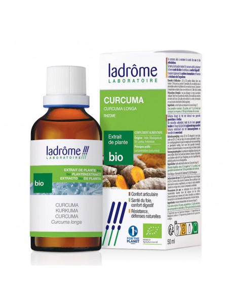 Image principale de Curcuma Bio - Articulations et Digestion Teinture-mère Curcuma longa 50 ml - Ladrôme