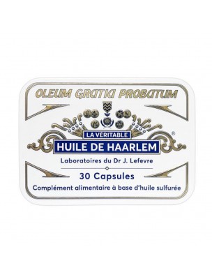 Image de Huile de Haarlem Originale - Détox et Articulations 30 capsules Boîte collector - Laboratoires Lefevre depuis Résultats de recherche pour "onagre-capsules"