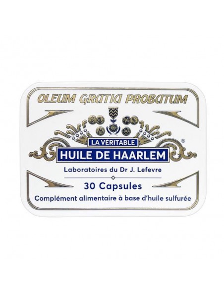 Image principale de Huile de Haarlem Originale - Détox et Articulations 30 capsules Boîte collector - Laboratoires Lefevre