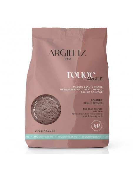 Achetez Argile rouge ultra-ventilée - Peaux sèches 200 grammes - Argiletz à l'herboristerie Louis Image principale de Argile rouge ultra-ventilée - Peaux sèches 200 grammes - Argiletz