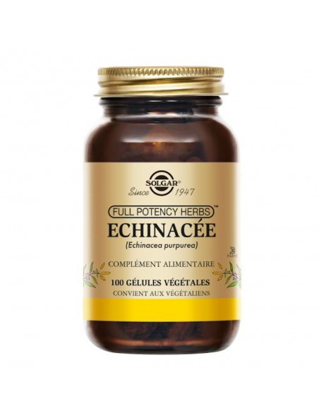 Image principale de Echinacée  - Défenses immunitaires 100 gélules végétales - Solgar