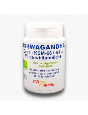 Image de Ashwagandha Bio - Détente et Tonus 60 gélules - Qualidiet depuis Résultats de recherche pour "Détente, Sommei"