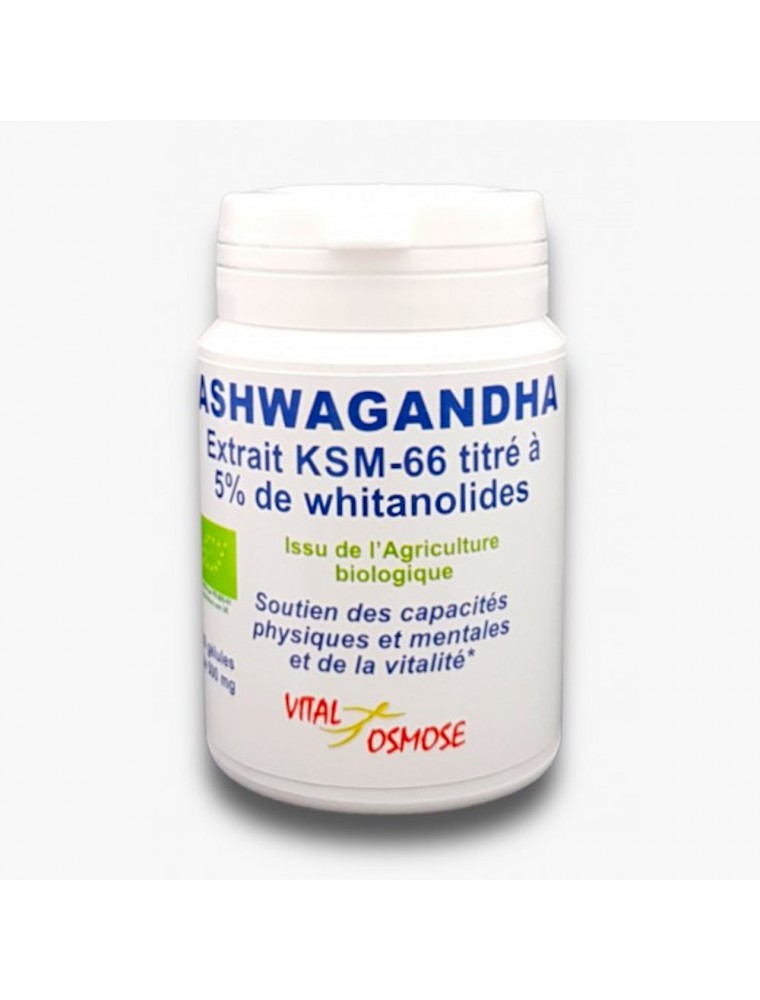 Image principale de la modale pour Ashwagandha Bio - Détente et Tonus 60 gélules - Qualidiet