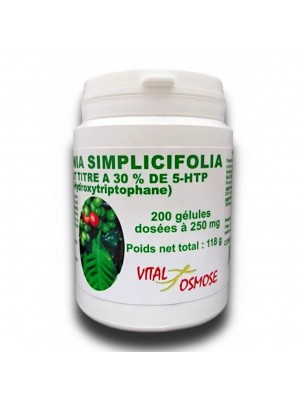 Image de Griffonia Simplicifolia Extrait 30 % de 5-HTP - Stress et Sommeil 200 gélules - Neodiet depuis Résultats de recherche pour "Summer Organic "