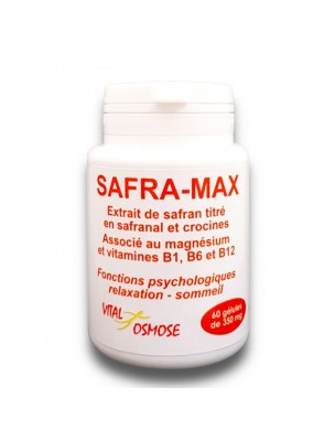 Image de Safra-Max - Stress et Sommeil 60 gélules - Qualidiet depuis Résultats de recherche pour "Détente, Sommei"