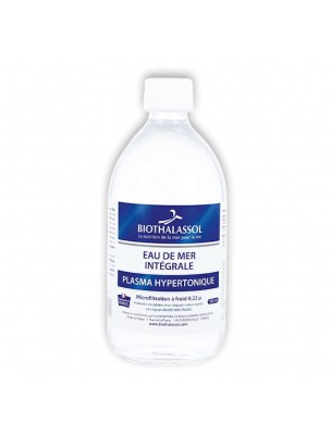 Image de Eau de Mer Intégrale - Plasma Hypertonique 500 ml - Biothalassol depuis Plasma Isotonique - Plasma d'Eau de Mer Biothalassol