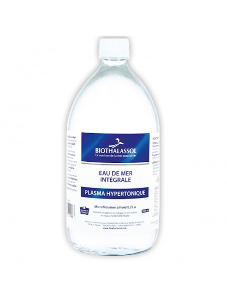 Achetez Eau de Mer Intégrale - Plasma Hypertonique 1000 ml - Biothalassol à l'herboristerie Louis Image principale de Eau de Mer Intégrale - Plasma Hypertonique 1000 ml - Biothalassol
