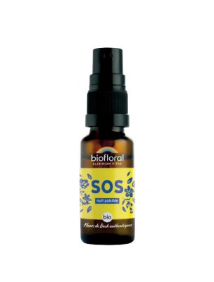 Image de Complexe SOS Nuit Paisible Bio - Spray Complexe Secours Bio aux Fleurs de Bach 20 ml - Biofloral depuis PrestaBlog