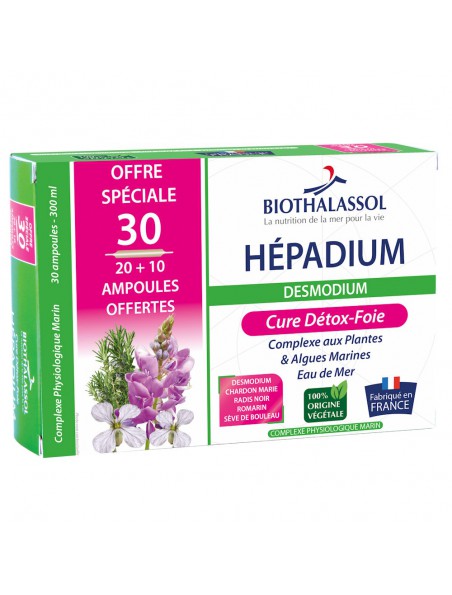 Image principale de Hépadium Desmodium - Détox 30 Ampoules - Biothalassol