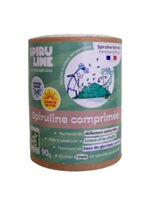 Image de Spiruline Comprimés Bio - Immunité et Tonus 90 g - Etika Spirulina via Spiruline France Bio - Vitalité 180 comprimés - Gourmet Spiruline