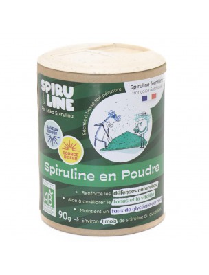 Image de Spiruline en Poudre Bio - Immunité et Tonus 90 g - Etika Spirulina depuis Résultats de recherche pour "Spiruline en po"