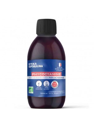 Image de Phycocyanine Bio - Immunité et Tonus 200 ml - Etika Spirulina via Spiruline France Bio - Vitalité 180 comprimés - Gourmet Spiruline