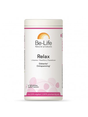 Image de Relax Passiflore et Magnésium - Calme et Sommeil 120 gélules - Be-Life via K Complex - Décontraction musculaire 60 gélules - Be-Life