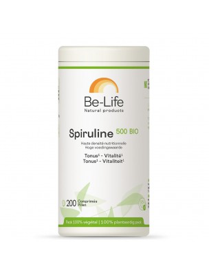 Image de Spiruline 500mg - Revitalisant 200 comprimés - Be-life depuis Spiruline bio de qualité supérieure en vente en ligne
