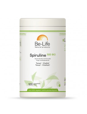 Image de Spiruline 500mg - Revitalisant 500 comprimés - Be-life depuis Spiruline bio de qualité supérieure en vente en ligne