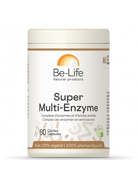 Image principale de Super Multi-enzyme - Enzymes et Acides aminés 60 gélules - Be-Life