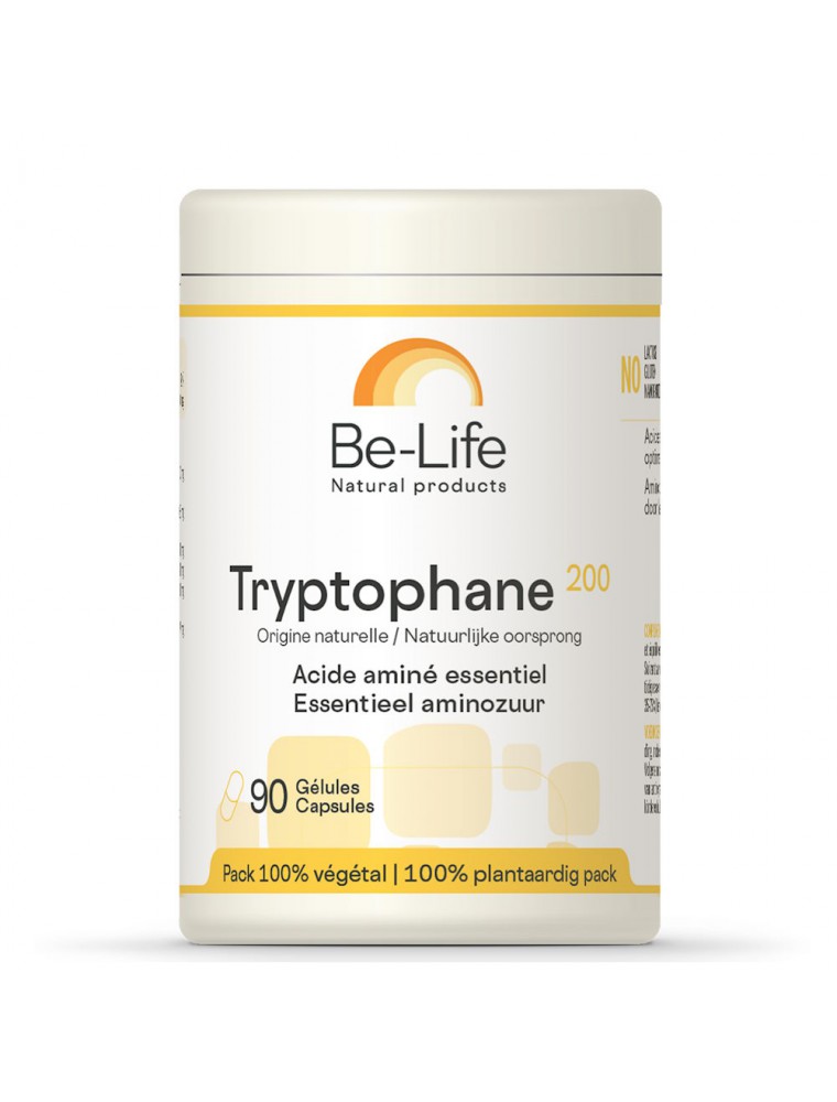Image principale de la modale pour Tryptophane 200 mg - Acide aminé essentiel d'origine naturelle 90 gélules - Be-Life