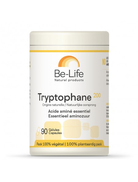 Image principale de Tryptophane 200 mg - Acide aminé essentiel d'origine naturelle 90 gélules - Be-Life