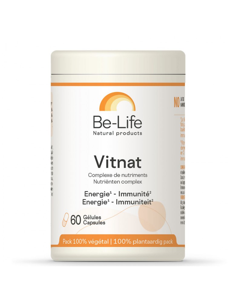 Image principale de la modale pour Vitnat - Multivitamines Immunité et Energie 60 gélules - Be-Life