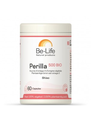 Image de Perilla 500 Bio - Huile de Périlla 60 capsules - Be-Life depuis Résultats de recherche pour "onagre-capsules"