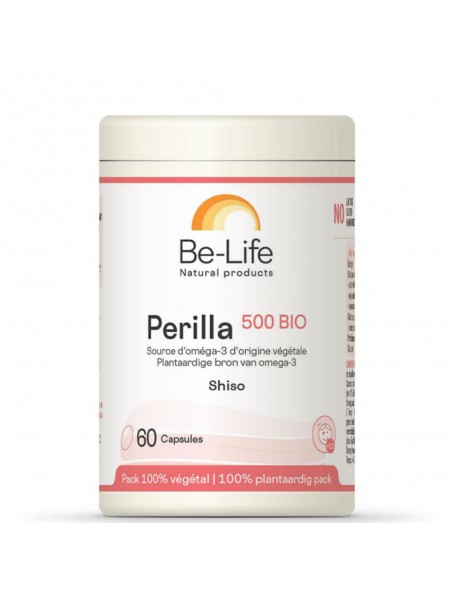 Image principale de Perilla 500 Bio - Huile de Périlla 60 capsules - Be-Life