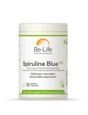 Image de Spiruline Blue Bio - Défenses naturelles 30 gélules - Be-Life via Chlorophylle Magnésienne Concentrée - Catalyons