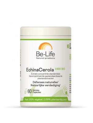 Image de EchinAcérola 1600 Bio - Défenses naturelles 60 gélules - Be-Life depuis Roll-On Vitalité Bio 10 ml - Ad Naturam