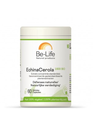 Image de EchinAcérola 1600 Bio - Défenses naturelles 60 gélules - Be-Life via Origan Bio - Résistance 60 capsules - Be-Life