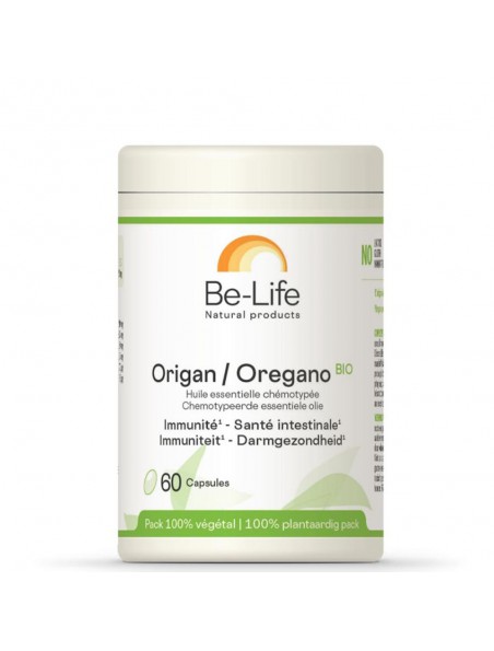 Achetez Origan Bio - Résistance 60 capsules - Be-Life à l'herboristerie Louis Image principale de Origan Bio - Résistance 60 capsules - Be-Life