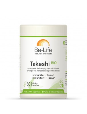 Image de Takeshi Bio - Immunité et Tonus 50 gélules - Be-Life depuis Champignons en gélules -Bienfaits & vente en ligne