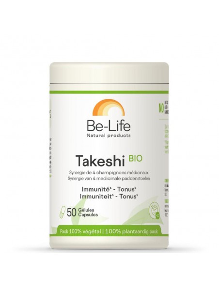 Achetez Takeshi Bio - Immunité et Tonus 50 gélules - Be-Life à l'herboristerie Louis Image principale de Takeshi Bio - Immunité et Tonus 50 gélules - Be-Life