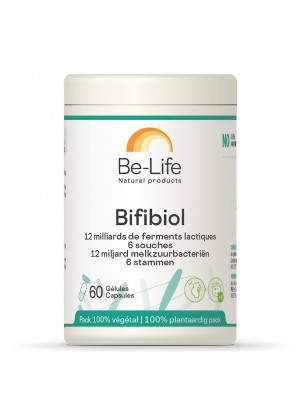 Image de Bifibiol - Probiotiques 12 milliards de ferments lactiques 60 gélules - Be-Life via Noyer Macérât de bourgeon Bio - Herbiolys