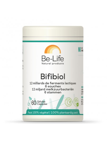 Image principale de Bifibiol - Probiotiques 12 milliards de ferments lactiques 60 gélules - Be-Life