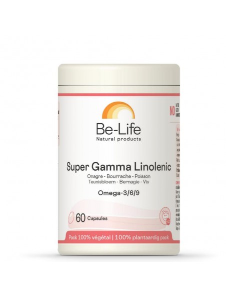 Achetez Super Gamma Linolénique - Oméga 3 6 et 9 60 capsules - Be-Life à l'herboristerie Louis Image principale de Super Gamma Linolénique - Oméga 3 6 et 9 60 capsules - Be-Life